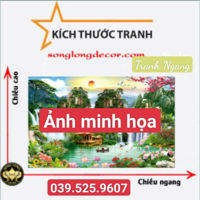 TRANH DÁN TƯỜNG 3D SƠN THUỶ HỮU TÌNH