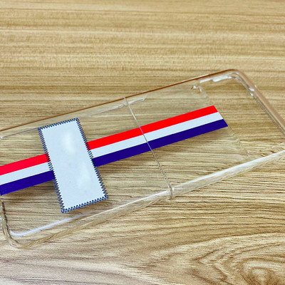 Ốp lưng chống sốc trong suốt cho Samsung Galaxy Z Flip 4 hiệu Likgus Thom Brow (chất liệu cao cấp, thiết kế thời trang họa tiết 3 sọc màu) - hàng nhập khẩu