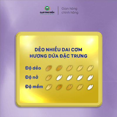 [TIẾT KIỆM] Combo 3 túi Gạo ST25 Vinh Hiển - Tiết kiệm, dẻo mềm, thơm lá dứa