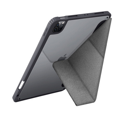Ốp UNIQ Moven Antimicrobial Charcoal Grey dành cho iPad Pro 12.9 (19-21)Có Khe Cắm Bút - Hàng chính hãng