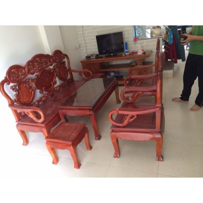 Bộ bàn ghế giả cổ guột gỗ gụ