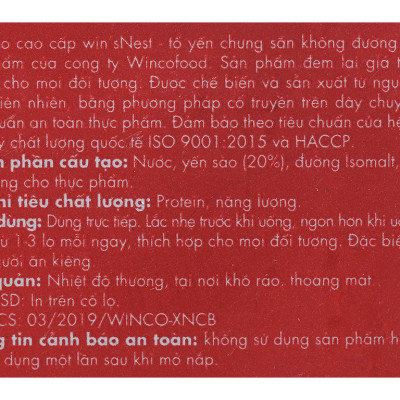 Combo 10 lọ Yến Sào cao cấp win
