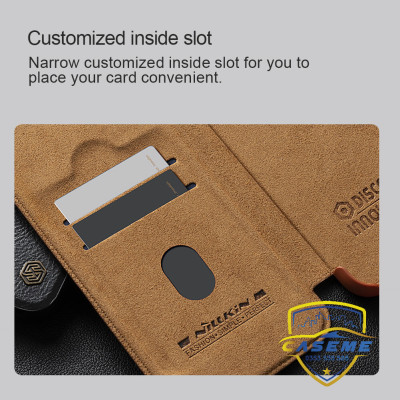 Bao da cho Samsung S24 Ultra, Samsung S24 Plus, Samsung S24 hiệu Qin Prop Leather có túi thẻ cài, có chân dựng, bảo vệ camera, chống sốc cao cấp - Hàng chính hãng.