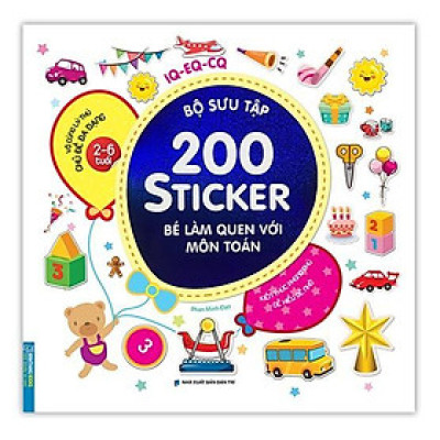 Sách - Bộ Sưu Tập 200 Sticker - Bé Làm Quen Với Môn Toán - Minh Thắng