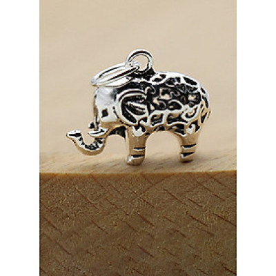 Charm bạc hình con voi treo - Ngọc Quý Gemstones