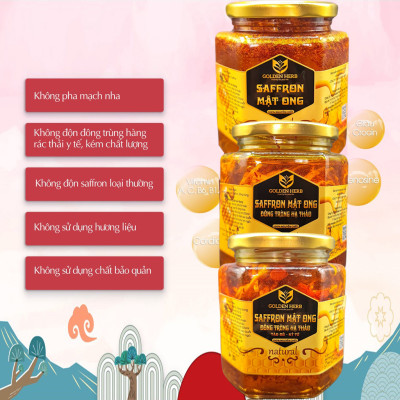 Mật Ong Saffron Đông Trùng Hạ Thảo 280ml/lọ Golden Herb