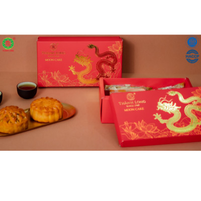 Hộp Bánh Trung Thu 2 bánh 1 trứng 150g - COMBO SUPER A6 - Thành Long (300g) - VIỆT NAM