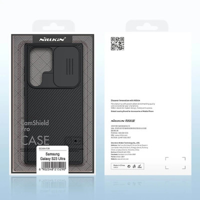 Ốp lưng chống sốc bảo vệ camera cho Samsung Galaxy S23 Ultra - S23 Plus hiệu Nillkin Camshield Pro - Hàng nhập khẩu