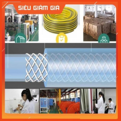 Bộ dây vòi xịt nước rửa xe, tưới cây . tăng áp 3 lần, loại 15m 206701-3 đầu đồng,cút đồng,+ tặng đai