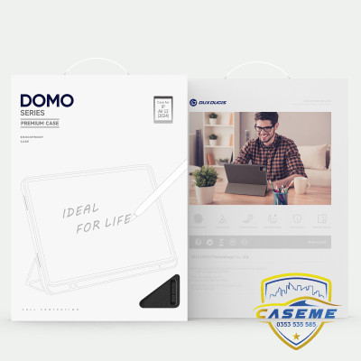 [iPad Air 6 M2] Bao Da Chính Hãng Dux Ducis Domo Kèm Khay Đựng Bút Dành Cho iPad Air 6 M2 -11 inch 2024. iPad Air 6 M2 - 13 inch 2024 - Hàng Nhập Khẩu 