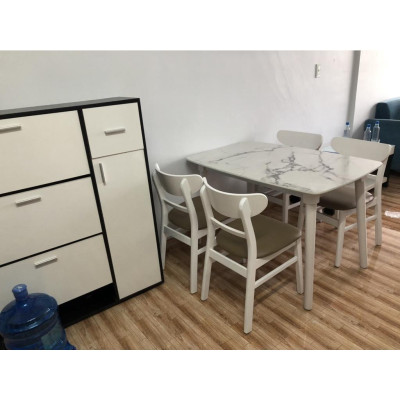 Bộ bàn ăn cho chung cư gia đình sang trọng mặt bàn giả đá cao cấp giá rẻ