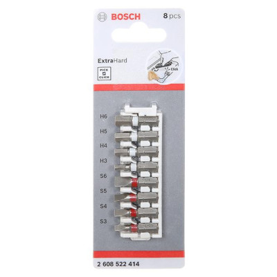 BỘ VẶN VÍT EXTRA HARD 25MM ĐẦU SL, HEX (8 MÓN) BOSCH 2608522414 - HÀNG CHÍNH HÃNG