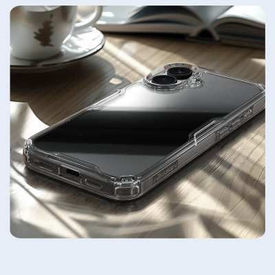 Ốp lưng dành cho iPhone 16 Pro Max, iPhone 16 Pro, iPhone 16 Plus, iPhone 16 hiệu NILLKIN Nature TPU Pro trong suốt chống sốc cao cấp - Hàng chính hãng.