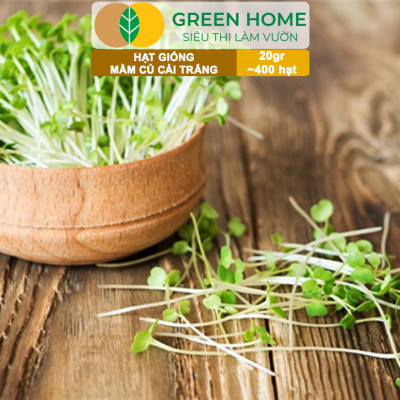Hạt Giống Rau Cải Mầm Greenhome, Gói 20g~400 hạt, Dễ Trồng Quanh Năm, Nảy Mầm Cao, Thu Hoạch Nhanh, Năng Suất Cao R10