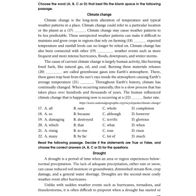40 Đề Tiếng Anh Thi Vào Lớp 10