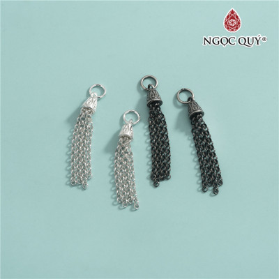 Charm bạc dây xích tua rua treo - Ngọc Quý Gemstones
