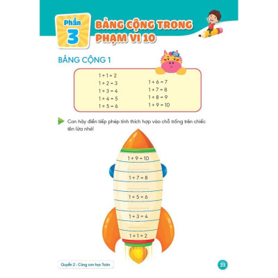 Sách - Hành Trang Giúp Con Tự Tin Vào Lớp 1 - Quyển 2 - Cùng Con Học Toán - Megabook