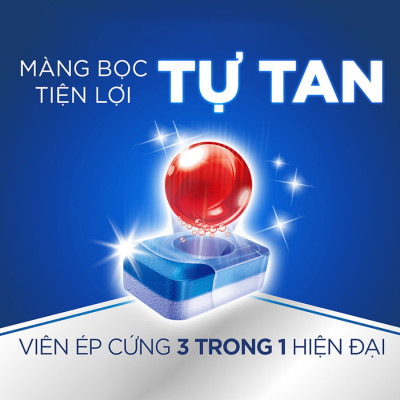 Túi 76 viên rửa chén Finish All In 1 Max Dishwasher Tablets Baking Soda QT04590