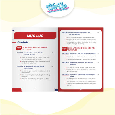 Sách Hướng dẫn thực chiến Kiếm tiền xuyên biên giới từ Youtube (Weupbooks)