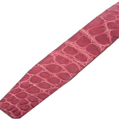 Thắt Lưng Nam Da Cá Sấu Nguyên Con Bụng Bản Lớn Đầu Kim Huy Hoàng HT4780 - Đỏ Đô