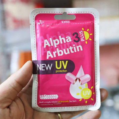 Bột Dưỡng Trắng Da ALPHA ARBUTIN 3Plus Dạng Vỉ THÁI LAN. TẶNG GEL MÓC KHÓA 30ml