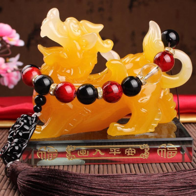 Tượng Tỳ Hưu Để Bàn Tặng Kèm Chuỗi Hạt Để Bàn Làm Việc, Xe Hơi