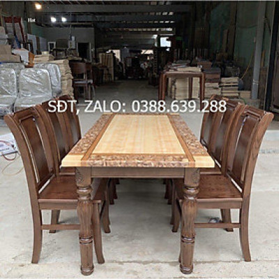 bàn ghế ăn  chân đục - đá nhập khẩu dành cho phòng bếp gia đình