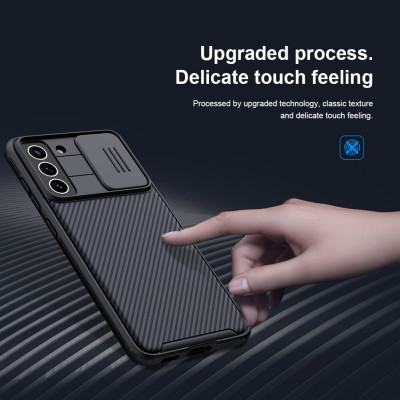 Ốp lưng chống sốc cho Samsung Galaxy S21 FE bảo vệ Camera hiệu Nillkin Camshield Pro chống sốc cực tốt, chất liệu cao cấp, có khung và nắp đậy bảo vệ Camera - hàng nhập khẩu