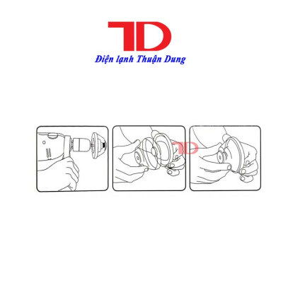 Bộ 6 mũi khoan tháp đa năng và dụng cụ hứng bụi khoan, mũi khoan cưa đa năng thép gió mạ Titan siêu bền, hàng chính hãng, Điện Lạnh Thuận Dung