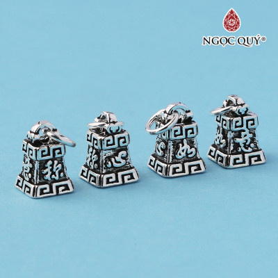 Charm bạc mặt dây chuyền hình chuông - Ngọc Quý Gemstones