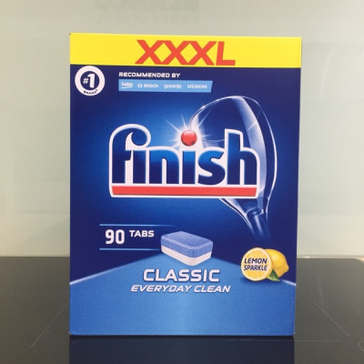 COMBO FINISH: Viên rửa bát Classic 90 viên + Bóng 750ml + Muối 1,2kg + Dung dịch vệ sinh