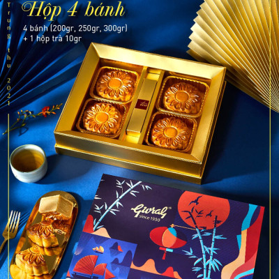 Hộp 4 Bánh Trung Thu Givral Sum Vầy 7 (200gr)
