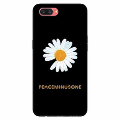 Ốp lưng in cho Realme C1 Mẫu Cúc To Nền Đen