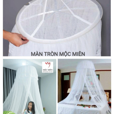 Màn Cho Giường Tầng - Màn Tròn Cao Cấp Mộc Miên ( Hình thật )