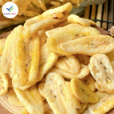 Chuối Sấy Giòn Hàng Nguyên Miếng Viettin Mart 1kg 