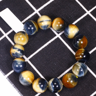 Vòng tay đá mắt hổ vàng xanh mệnh thổ, kim , mộc - Ngọc Quý Gemstones