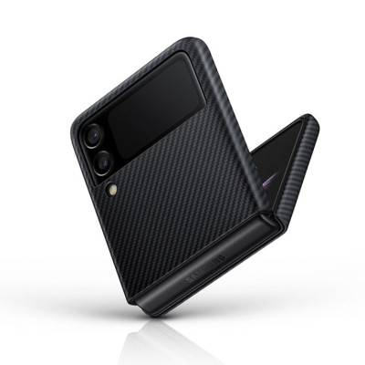 Ốp lưng dành cho Samsung Galaxy Z Flip 3 hiệu X Level lưng da chống sốc chống vân tay chống bẩn - Hàng nhập khẩu