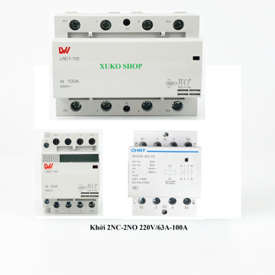 Khởi động từ contactor 4P CHINT, LW 2NO-2NC 220V 63A-100A