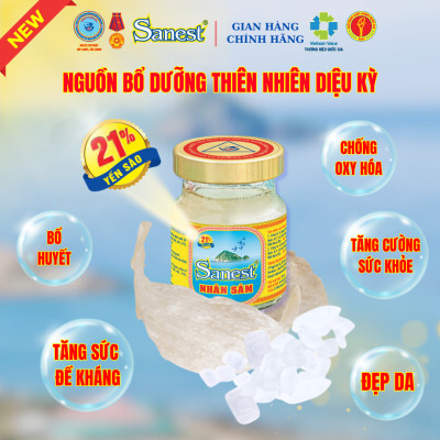  NEW [ Combo 60 lọ] Nước Yến sào Khánh Hòa Sanest 21% - Nhân Sâm