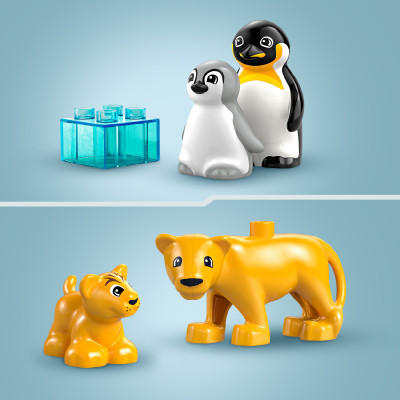 Đồ Chơi Lắp Ráp Gia Đình Động Vật Hoang Dã: Chim Cánh Cụt Và Sư Tử LEGO DUPLO 10442 (10 chi tiết)