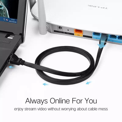 Ugreen UG30738NW106TK 0.5M màu Đen Cáp mạng LAN CAT 7 FTP dây dẹp - HÀNG CHÍNH HÃNG