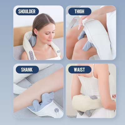 Máy Massage cổ vai gáy Eazylife, Máy mát xa cổ vai gáy nén nóng hồng ngoại 6D, Đai Mát Xa Đa Năng
