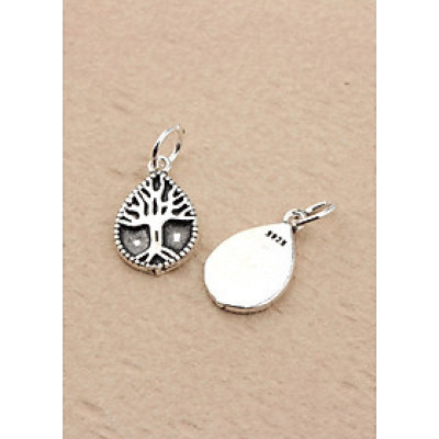 Combo 2 cái charm bạc giọt nước hình cây treo - Ngọc Quý Gemstones