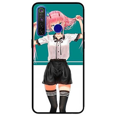 Ốp lưng dành cho Realme 6i mẫu Cô Gái Anime Tóc Hồng