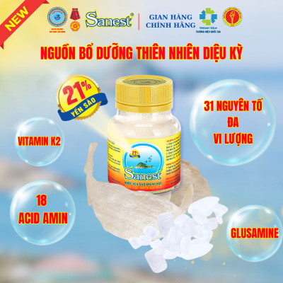  NEW [ Hộp 6 lọ quà tặng ] Nước yến Sào Khánh Hòa Sanest Người Cao Tuổi - Có đường