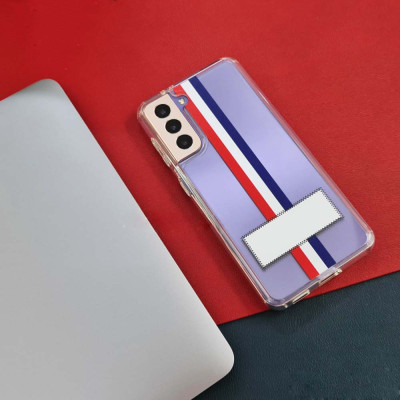 Ốp lưng chống sốc trong suốt cho Samsung Galaxy S22 Ultra hiệu Likgus Thom Brow (chất liệu cao cấp, thiết kế thời trang họa tiết 3 sọc màu) - hàng nhập khẩu