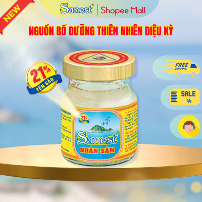  NEW [ Combo 5 lọ] Nước Yến sào Khánh Hòa Sanest 21% - Nhân Sâm