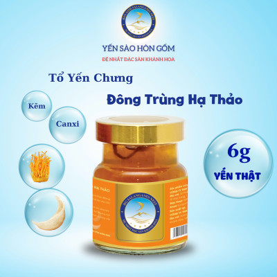 [Set QT 6 Hũ] Tổ Yến Chưng Đông Trùng Hạ Thảo - Yến Sào Hòn Gốm Chính Hiệu Khánh Hoà - HGK NEST