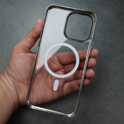 Ốp lưng siêu mỏng trong suốt Memumi Magnetic kim tuyến cho iPhone 16 Pro Max, 15 Pro Max, iP 15 Plus - Mỏng 0.3mm, chống ố vàng - Hàng nhập khẩu