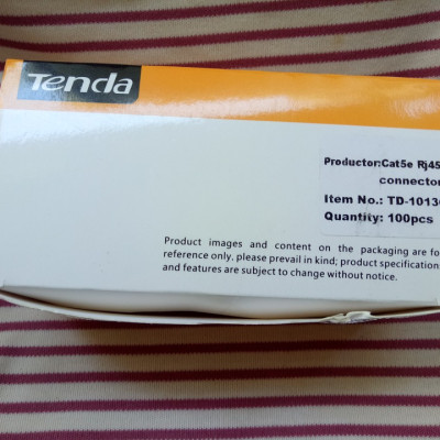Hộp hạt mạng RJ45 CAT5e TENDA 100 hạt - Hàng chính hãng